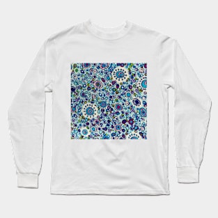 Rock pool design - blue, green and magenta Long Sleeve T-Shirt